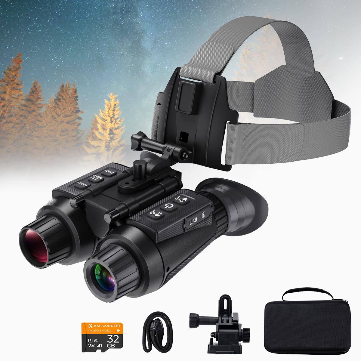 4K Night Vision Binoculars with Infrared 3D 8X Zoom