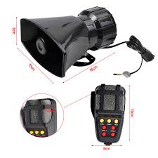 100W 12V 7 Tone Sound Car Alarm Siren Horn Megaphone With ...