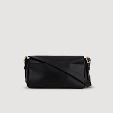 Le Mambo plain leather bag black / gray For Women | Sandro Paris
