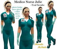 Second Life Marketplace - ! \u0026quot;Medico\u0026quot; Nurse Julie -Teal Scrubs - Medico%20Nurse%20Julie%20-Teal%20Scrubs%20mp%20AD