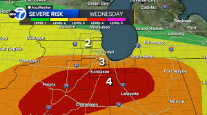 Chicago, Illinois weather forecast: Chance for severe storms Wednesday with tornado risk