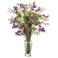 Silk flowers in vase