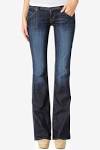 Womens long black bootcut jeans denim