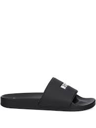 MSGM debossed-logo Slides | Black | FARFETCH
