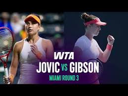 Video : Gibson defeats Jovic at Miami Open 2026 – Round 3