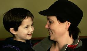 RELISHING FREEDOM: Malachi Agnew, 5, with his mother Julie Agnew yesterday, after surgery on Friday. - 3886860