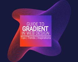 Image of website with a bold color scheme and vibrant gradients