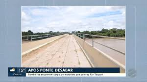Ponte no Pantanal de MS cai e motorista de caminhão morre ao cair em rio
