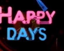 Happy Days 1974 TV series cast Henry Winkler as The Fonz Ron Howard as Richie Cunningham Anson Williams Donny Most Tom Bosley Marion Ross 1950s nostalgia ABC television stills Arnold's DriveIn leather jacket, AI generated