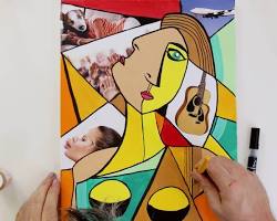 Imagen de cubist painting multiple perspectives portrait