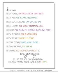 Personalized Letter To Mom Or Mum Typographic by thedreamygiraffe ... via Relatably.com