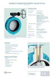 DOUBLE FLANGED BUTTERFLY VALVE F012-A - EBRO ARMATUREN Gebr ...