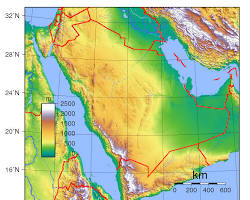 صورة Saudi Arabia topographic map