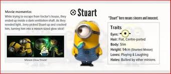 Hasil gambar untuk gambar minions dan biodatanya
