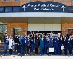 Image of vintage Mercy Health hospital building