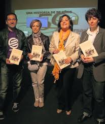 Froilán Bajo, Rosana Álvarez, Encarna Merino y Ana Gloria Blanco, algunos de los responsables del nuevo libro. :: P. CITOULA - 10140084