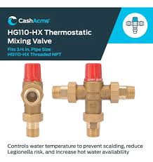 Válvula Mezcladora Termostática Hg110-hx De 3/4 Con Conexio ...