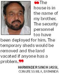 Harminder Singh Jassi Bathinda, September 20. Security personnel of the Congress MLA from Bathinda, Harminder Singh Jassi, have encroached ... - battrib2