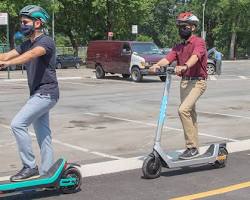 Image of Shared Electric Scooters in NYC