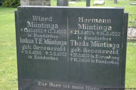 Grab von Hermann Müntinga (23.06.1854-14.08.1892), Friedhof Bunde ...