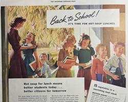 Image of history of educational marketing vintage school supplies advertisements 1920s 1950s encyclopedias door to door sales history vintage educational posters advertisements