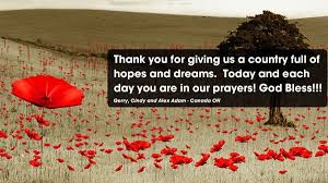 Image result for IMAGES of remembering our Veterans and soldiers in Canada
