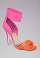 Orange and pink shoes