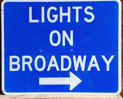 Rare Lights On Broadway Obsolete Real Authentic Traffic Road Highway Street Sign from Before Times Shop