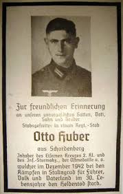 Totenzettel: Stabsgefreiter Otto Huber (2. Weltkrieg ...
