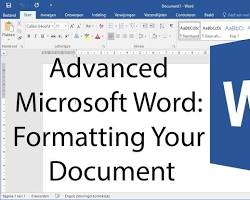 Gambar formatting a document in Microsoft Word
