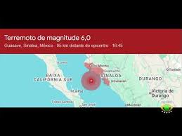 Tremor de magnitude 6,0 atinge costa de Sinaloa, no México