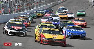 NASCAR Cup Series drivers racing at World Wide Technology Raceway during the Enjoy Illinois 300