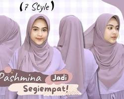 Gambar Hijab segi empat pashmina