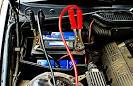 Should negative trickle charger clips be attached to the battery