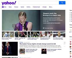 Image of Yahoo website