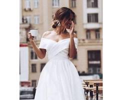 Tealength wedding dress skirt