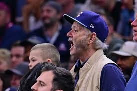 Actor Bill Murray in attendance at UConn's Sweet 16 game in NCAA Tournament