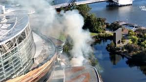 Small scrub fire quickly put out at Optus Stadium