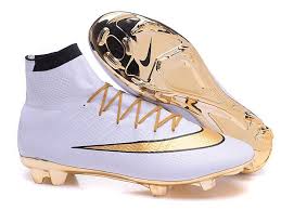 In Stock C Ronaldo Shoes Gold White