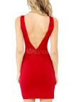 Robe dos nu rouge