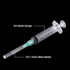5ml Lab Syringe with Needle 21 Gauge 1.5inch Supplies ...