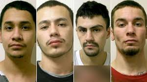 Police say Angel Castrejon, left, Curtis Apodaca, Johnny Nunez and Malcolm Hoffert escaped from the Otero County Jail in Colorado. - HT_escaped_convicts_jef_140305_16x9_608