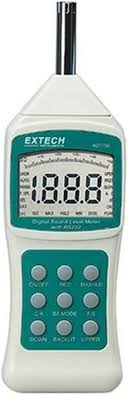 Extech 407750 Sound Level Meter, 30-130dB, RS-232, Sound ...
