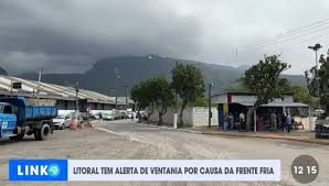 Litoral tem alerta de ventania por causa da frente fria