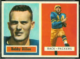 Bobby Dillon 1957 Topps football card. Want to use this image? See the About page. - Bobby_Dillon