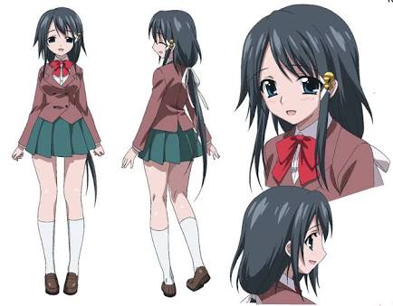 Hiyori Kazane in school uniform | Sora no otoshimono Minecraft Skin