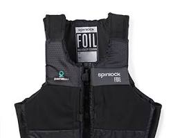 Image of Spinlock Foil sailing vest showing the features, such as the zipper, pocket, and adjustable straps