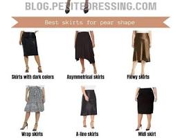 Pearshaped body wearing an Aline skirt or dress