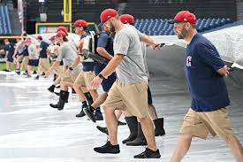The Guardians' tarp hilariously broke up a bench-clearing incident with the D-backs