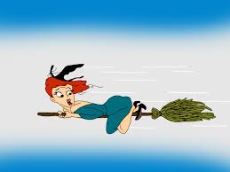 Image result for witch in a spin cartoon
